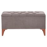 ΣΚΑΜΠΟ ΜΠΑΟΥΛΟ STROL HM9261.01 ΚΑΠΙΤΟΝΕ ΜΕ ΓΚΡΙ ΥΦΑΣΜΑ 90x40x46Yεκ. - Image 3