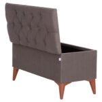 ΣΚΑΜΠΟ ΜΠΑΟΥΛΟ STROL HM9261.01 ΚΑΠΙΤΟΝΕ ΜΕ ΓΚΡΙ ΥΦΑΣΜΑ 90x40x46Yεκ. - Image 6