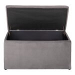 ΣΚΑΜΠΟ-ΜΠΑΟΥΛΟ ΜΕ ΑΠΟΘΗΚΕΥΤΙΚΟ ΧΩΡΟ PUNK HM279.11 ΓΚΡΙ ΒΕΛΟΥΔΟ 90x50x50Υεκ. - Image 4