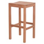 ΣΚΑΜΠΟ ΜΠΑΡ NIKOL HM18109 ΞΥΛΟ ΤΕΑΚ ΣΕ ΦΥΣΙΚΟ 40x40x77Υεκ. - Image 4