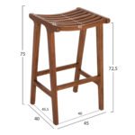 ΣΚΑΜΠΟ ΜΠΑΡ BUNDY HM6130 ΞΥΛΟ ΤΕΑΚ ΣΕ ΚΑΡΥΔΙ 45x40x75Υεκ. - Image 2