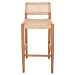 ΣΚΑΜΠΟ ΜΠΑΡ ROSCO HM6134 ΞΥΛΟ ΤΕΑΚ ΦΥΣΙΚΟ & ΣΧΟΙΝΙ VIRO ΜΠΕΖ 47x52x100Υεκ - Image 3