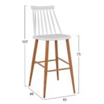 ΣΚΑΜΠΟ ΜΠΑΡ HM8459.01 VANESSA ΣΕ ΛΕΥΚΟ ΧΡΩΜΑ 43x49x107 εκ. - Image 2