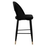 ΣΚΑΜΠΟ ΜΠΑΡ HARPER HM8526.04 ΒΕΛΟΥΔΟ ΜΑΥΡΟ ΜΕ ΜΕΤΑΛΛΙΚΟ ΣΚΕΛΕΤΟ 50Χ51Χ111Υ εκ. - Image 4