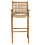 ΣΚΑΜΠΟ ΜΠΑΡ ΜΕ ΜΠΡΑΤΣΑ ΤΕΟ HM9807 ΞΥΛΟ ΤΕΑΚ ΚΑΙ ΣΧΟΙΝΙ ΣΕ ΦΥΣΙΚΟ 52x57x110Yεκ. - Image 3