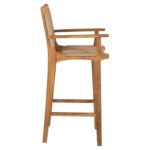 ΣΚΑΜΠΟ ΜΠΑΡ ΜΕ ΜΠΡΑΤΣΑ ΤΕΟ HM9807 ΞΥΛΟ ΤΕΑΚ ΚΑΙ ΣΧΟΙΝΙ ΣΕ ΦΥΣΙΚΟ 52x57x110Yεκ. - Image 4