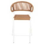 ΣΚΑΜΠΟ ΜΠΑΡ ΜΕΣ.ΥΨΟΥΣ EULO HM6087.02 ΑΛΟΥΜΙΝΙΟ ΛΕΥΚΟ-ΣΥΝΘ.RATTAN ΜΠΕΖ 60x60x99Υεκ. - Image 3