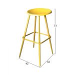 ΣΚΑΜΠΩ ΜΠΑΡ ΜΕΤΑΛΛΙΚΟ ΚΙΤΡΙΝΟ TS376 42X42X73 εκ. - Image 2