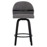 ΣΚΑΜΠΟ ΜΠΑΡ ΠΕΡΙΣΤΡΕΦΟΜΕΝΟ DEKKER HM18250.03 PLYWOOD ΜΑΥΡΟ--ΥΦΑΣΜΑ ΓΚΡΙ 48x54x96Υεκ. - Image 3