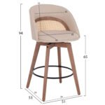 ΣΚΑΜΠΟ ΜΠΑΡ ΠΕΡΙΣΤΡΕΦΟΜΕΝΟ RIKI HM18253.01 ΞΥΛΟ--ΜΠΕΖ ΥΦΑΣΜΑ 51x53x94Υεκ. - Image 2