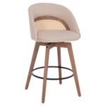 Αγόρασε ΣΚΑΜΠΟ ΜΠΑΡ ΠΕΡΙΣΤΡΕΦΟΜΕΝΟ RIKI HM18253.01 ΞΥΛΟ--ΜΠΕΖ ΥΦΑΣΜΑ 51x53x94Υεκ. σε μοναδική τιμή στο clickforshop.gr