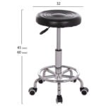 ΣΚΑΜΠΟ ΠΕΡΙΣΤΡΕΦΟΜΕΝΟ ΣΧΕΔΙΑΣΤΗΡΙΟΥ IRIS HM212.21 ΜΑΥΡΟ PU HOMEMARKT Φ32x45-60Υεκ. - Image 2