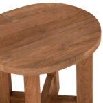 ΣΚΑΜΠΟ-ΤΡΑΠΕΖΑΚΙ ΣΤΡΟΓΓΥΛΟ ΑΠΟ ΞΥΛΟ ΤΕΑΚ ΣΕ ΦΥΣΙΚΟ ΧΡΩΜΑ HM7943 45,5x40x45Υ εκ. - Image 5