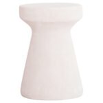 ΣΚΑΜΠΟ ΣΤΡΟΓΓΥΛΟ ΣΕΙΡΑ SANTORINI HM18057 ΠΟΛΥΡΗΤΙΝΗ ΣΕ ΥΠΟΛΕΥΚΟ ΧΡΩΜΑ Φ32x46Υεκ. - Image 3