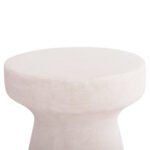 ΣΚΑΜΠΟ ΣΤΡΟΓΓΥΛΟ ΣΕΙΡΑ SANTORINI HM18057 ΠΟΛΥΡΗΤΙΝΗ ΣΕ ΥΠΟΛΕΥΚΟ ΧΡΩΜΑ Φ32x46Υεκ. - Image 5