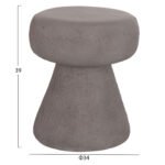 ΣΚΑΜΠΟ ΣΤΡΟΓΓΥΛΟ INTERON HM18171.03 FIBER CEMENT ΣΕ ΓΚΡΙ--Φ34x39Υεκ. - Image 2