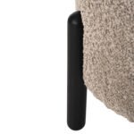 ΣΚΑΜΠΟ EWAN ΣΤΡΟΓΓΥΛΟ HM9596.08 ΜΠΕΖ ΜΠΟΥΚΛΕ ΥΦΑΣΜΑ-ΜΑΥΡΑ ΜΕΤΑΛΛΙΚΑ ΠΟΔΙΑ Φ45x36Υεκ - Image 5