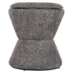 ΣΚΑΜΠΟ ΣΤΡΟΓΓΥΛΟ LINNER HM9604.01 ΜΠΟΥΚΛΕ ΥΦΑΣΜΑ ΓΚΡΙ-ΜΑΥΡΗ ΛΕΠΤΟΜΕΡΕΙΑ Φ38x44Υεκ. - Image 3