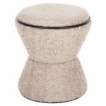 Αγόρασε ΣΚΑΜΠΟ ΣΤΡΟΓΓΥΛΟ LINNER HM9604.08 ΜΠΟΥΚΛΕ ΥΦΑΣΜΑ ΜΠΕΖ-ΜΑΥΡΗ ΛΕΠΤΟΜΕΡΕΙΑ Φ38x44 εκ. σε μοναδική τιμή στο clickforshop.gr