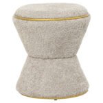 Αγόρασε ΣΚΑΜΠΟ ΣΤΡΟΓΓΥΛΟ LINNER HM9604.18 ΜΠΟΥΚΛΕ ΥΦΑΣΜΑ ΜΠΕΖ-ΧΡΥΣΗ ΛΕΠΤΟΜΕΡΕΙΑ Φ38