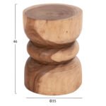 ΣΚΑΜΠΟ/ΤΡΑΠΕΖΑΚΙ ΣΤΡΟΓΓΥΛΟ BELLO HM9900.11 ΞΥΛΟ SUAR--ΦΥΣΙΚΟ Φ35x46Υεκ. - Image 2