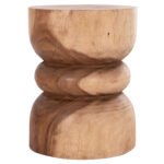 ΣΚΑΜΠΟ/ΤΡΑΠΕΖΑΚΙ ΣΤΡΟΓΓΥΛΟ BELLO HM9900.11 ΞΥΛΟ SUAR--ΦΥΣΙΚΟ Φ35x46Υεκ. - Image 3