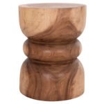 ΣΚΑΜΠΟ/ΤΡΑΠΕΖΑΚΙ ΣΤΡΟΓΓΥΛΟ BELLO HM9900.11 ΞΥΛΟ SUAR--ΦΥΣΙΚΟ Φ35x46Υεκ. - Image 4