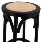 ΣΚΑΜΠΟ ΞΥΛΙΝΟ FAYE ΑΠΟ ΟΞΙΑ ΜΑΥΡΟ ΜΕ ΨΑΘΑ Φ36Χ70 HM8751.02 - Image 5