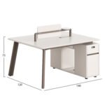 ΣΤΑΘΜΟΣ ΕΡΓΑΣΙΑΣ 2 ΘΕΣΕΩΝ NEWLINE HM18276 ΜΕΛΑΜΙΝΗ ΚΡΕΜ-ΠΟΔΙΑ ΑΛΟΥΜΙΝΙΟΥ 140x120x75Υεκ - Image 2