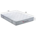 ΣΤΡΩΜΑ ΔΙΠΛΟ HYPNOTTICA HM748.05 POCKET SPRINGS--ΛΕΥΚΟ 150x200x25Υεκ. - Image 2