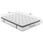 ΣΤΡΩΜΑ ΔΙΠΛΟ SILENTIUM HM749.06 POCKET SPRINGS--ΛΕΥΚΟ 160x200x30Υεκ. - Image 2