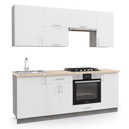 Αγόρασε ΣΥΝΘΕΣΗ ΚΟΥΖΙΝΑΣ ΜΕΛΑΜΙΝΗ ΛΕΥΚΗ-ΠΑΓΚΟΣ ΟΨΗ ΜΠΕΖ ΜΑΡΜΑΡΟ 200x47x84