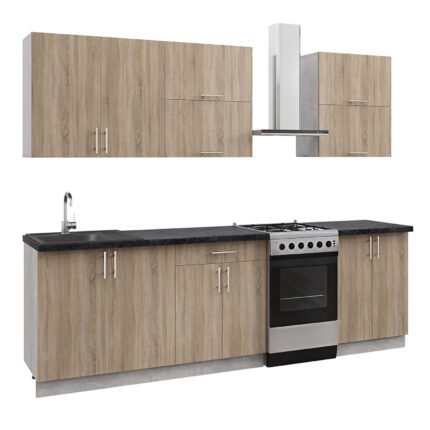 Αγόρασε ΣΥΝΘΕΣΗ ΚΟΥΖΙΝΑΣ ΜΕΛΑΜΙΝΗ SONAMA ΜΑΥΡΟ ΜΑΡΜΑΡΟ TOP 200x47x84