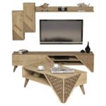 Αγόρασε ΣΥΝΘΕΣΗ ΣΑΛΟΝΙΟΥ ΜΕΛΑΜΙΝΗΣ 2 ΤΜΧ ΦΥΣΙΚΟ OAK HM11849.01 σε μοναδική τιμή στο clickforshop.gr