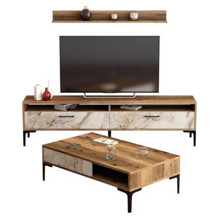 Αγόρασε ΣΥΝΘΕΣΗ ΣΑΛΟΝΙΟΥ ΜΕΛΑΜΙΝΗΣ 2ΤΜΧ ΚΑΡΥΔΙ-WHITE MARBLE HM11855.02 σε μοναδική τιμή στο clickforshop.gr