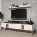 ΣΥΝΘΕΣΗ ΤΗΛΕΟΡΑΣΗΣ HM9515.03 ΜΕΛΑΜΙΝΗΣ ΣΕ ΛΕΥΚΟ & ΚΑΡΥΔΙ ΧΡΩΜΑ 168x39x51.6Y εκ. - Image 3