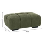 ΤΑΜΠΟΥΡΕ ΥΠΟΠΟΔΙΟ COVEN HM3342.04 ΠΡΑΣΙΝΟ ΥΦΑΣΜΑ 100x65x37Υεκ. - Image 2