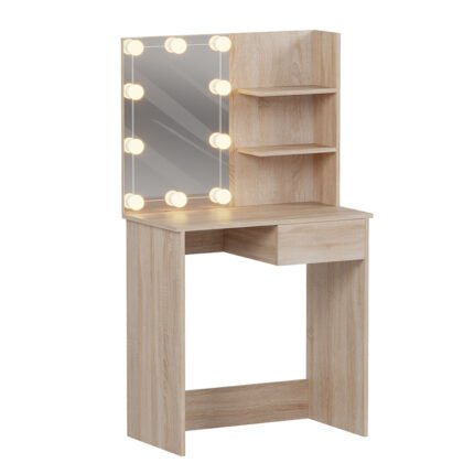 Αγόρασε ΤΟΥΑΛΕΤΑ ΜΕ ΦΩΤΙΣΜΟ LED & ΡΑΦΙΑ LAURYN HM2501.01 ΜΕΛΑΜΙΝΗ ΣΕ SONAMA 75x40x134.5Υεκ σε μοναδική τιμή στο clickforshop.gr