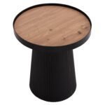 ΤΡΑΠΕΖΑΚΙ ΒΟΗΘΗΤΙΚΟ DENTON HM18023.01 MDF TOP ΦΥΣΙΚΟ ΞΥΛΟΥ-ΒΑΣΗ ΜΑΥΡΗ Φ45x51,5Υεκ. - Image 4