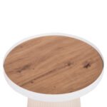 ΤΡΑΠΕΖΑΚΙ ΒΟΗΘΗΤΙΚΟ DENTON HM18023.02 MDF TOP ΦΥΣΙΚΟ ΞΥΛΟΥ-ΒΑΣΗ ΛΕΥΚΗ Φ45x51,5Υεκ. - Image 5