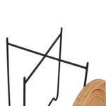 ΤΡΑΠΕΖΑΚΙ ΒΟΗΘΗΤΙΚΟ FLY HM7906 RATTAN ΦΥΣΙΚΟ ΧΡΩΜΑ-ΜΕΤΑΛΛΙΚΗ ΒΑΣΗ ΜΑΥΡΗ Φ40x53Yεκ. - Image 5