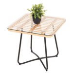 Αγόρασε ΤΡΑΠΕΖΑΚΙ GERRY HM5717.11 ΜΕ WICKER ΜΠΕΖ-ΜΑΥΡΟ ΜΕΤΑΛ.ΣΚΕΛΕΤΟ 50x50x47