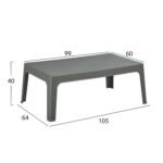 ΤΡΑΠΕΖΑΚΙ ΟΡΘΟΓΩΝΙΟ SLEEK HM6367.05 ΠΟΛΥΠΡΟΠΥΛΕΝΙΟ DARK OLIVE 105x64x40Υεκ. - Image 2
