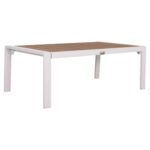 ΤΡΑΠΕΖΑΚΙ ΞΑΠΛΩΣΤΡΑΣ BENTRY HM6276.01 ΑΛΟΥΜΙΝΙΟ ΛΕΥΚΟ--POLYWOOD 100x56x35Υεκ. - Image 4