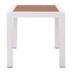 ΤΡΑΠΕΖΙ ΑΛΟΥΜΙΝΙΟΥ SABRA HM5403.01 ΛΕΥΚΟ ΜΕ POLYWOOD 45Χ45Χ45,5 εκ. - Image 3