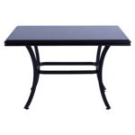 ΤΡΑΠΕΖΙ ΑΛΟΥΜΙΝΙΟΥ JAXEN HM5533.02 ΜΑΥΡΟ-ΓΥΑΛΙ ΑΣΦΑΛΕΙΑΣ&TEXTILENE 120x70x78Υεκ - Image 3