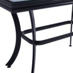 ΤΡΑΠΕΖΙ ΑΛΟΥΜΙΝΙΟΥ JAXEN HM5533.02 ΜΑΥΡΟ-ΓΥΑΛΙ ΑΣΦΑΛΕΙΑΣ&TEXTILENE 120x70x78Υεκ - Image 6