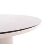 ΤΡΑΠΕΖΙ ΑΛΟΥΜΙΝΙΟΥ DOSUN HM6201.02 ΚΡΕΜ ΣΚΕΛΕΤΟΣ-3D PRINT ΓΥΑΛΙ-ΚΕΡΑΜΙΚΟ LOOK Φ120εκ - Image 6