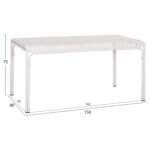 ΤΡΑΠΕΖΙ ΑΛΟΥΜΙΝΙΟΥ RACHEL HM6339.02 ΛΕΥΚΟ 150x80x75Υεκ. - Image 2