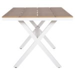ΤΡΑΠΕΖΙ ΑΛΟΥΜΙΝΙΟΥ ΟΡΘΟΓΩΝΙΟ TAWNEE HM6037.02 ΛΕΥΚΟ-POLYWOOD ΦΥΣΙΚΟ 150x89,5x73Υεκ - Image 5